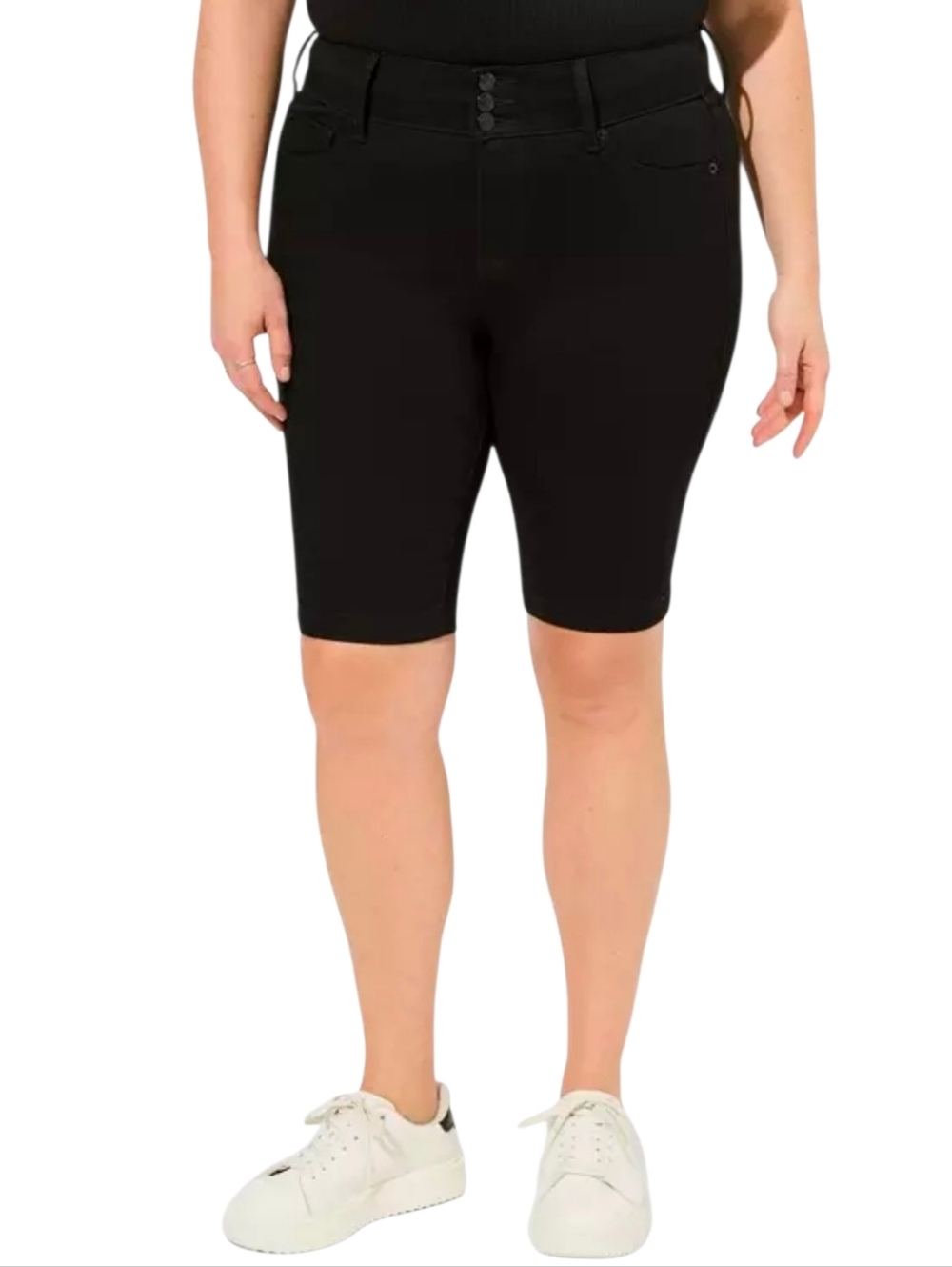 Torrid Jegging Bermuda Super Soft High Rise Denim Short Black 20 NWOT